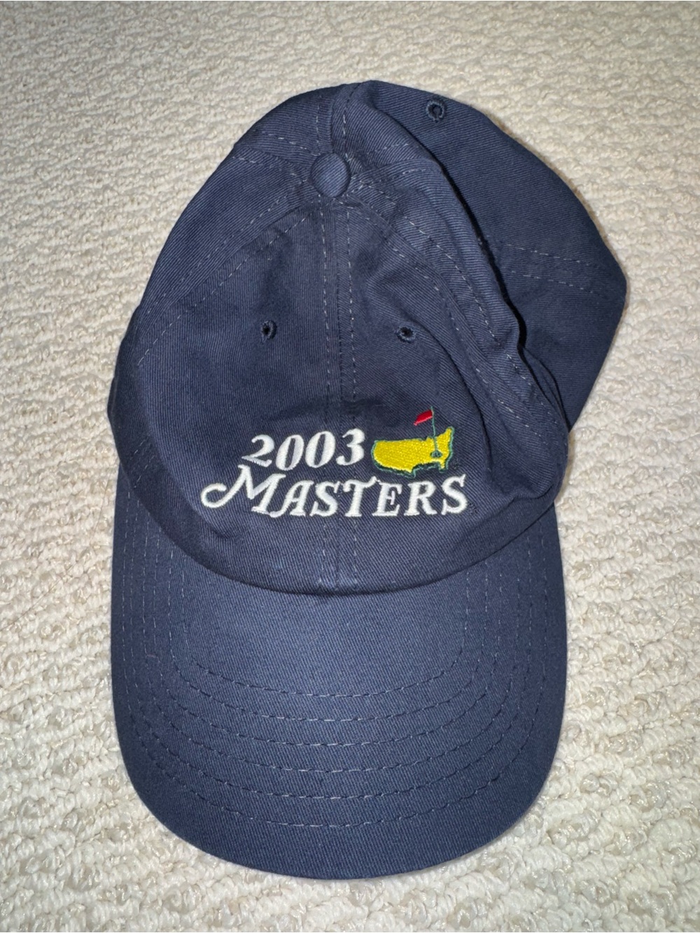 2003 Masters Navy Golf Cap with Yellow Green Logo